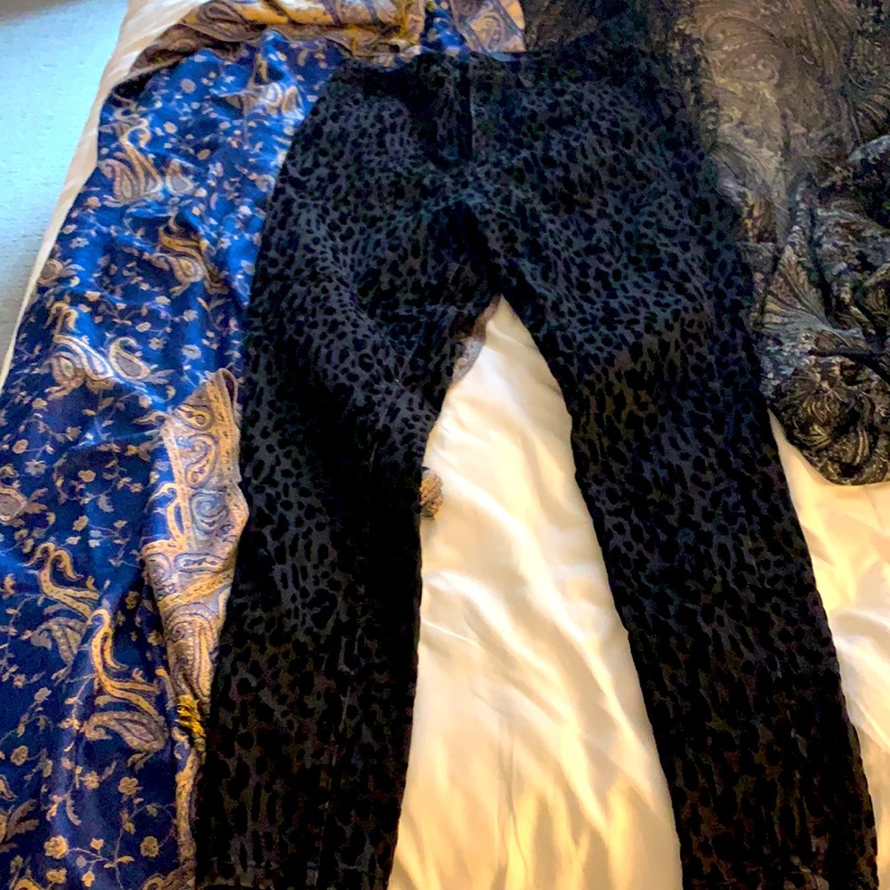 Rachel Roy Velvet Print Pants